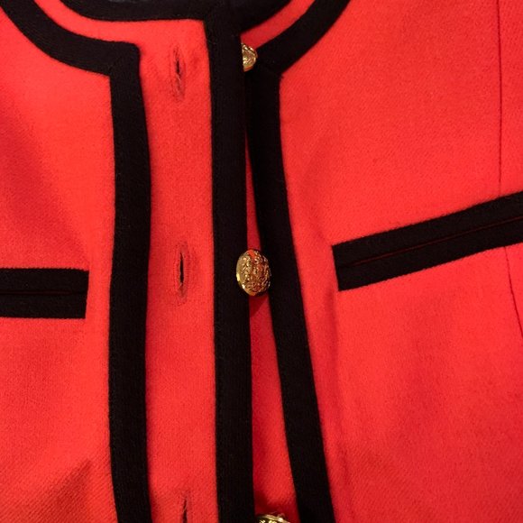 J.Crew red/pink/black wool lady blazer sz4
